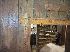 Rustic Hanging Wood Framed Mirror