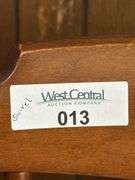 Set of Three Wood Swivel Dining Chairs