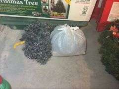 Christmas Holiday Decoration Lot: Trees, Wreaths, and More