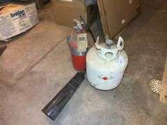 Propane Tank and Fire Extinguisher