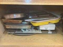 Lot of Kitchenware - Baking Pans, Electric Knife, Trays
