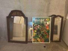 Two Framed Mirrors and an Xcaret Riviera Maya Cancun Poster