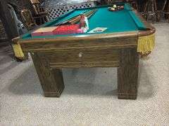 Slate Billiards Table with Accessories