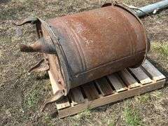 Rustic Iron Wood Burning Stove with Accessories