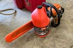Stihl Chainsaw with Bar Cover and Chain Oil