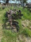 John Deere 3 bottom pull type plow, spoke wheels