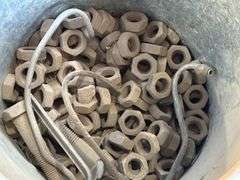 Assorted Hardware: Bolts, Nuts, Washers, and Metal Parts