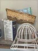 Household Items - Cookbooks, Cleaning Supplies, Basket, and More
