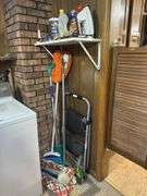 StepRight by Werner Step Stool, Cleaning Supplies and Shelf Contents