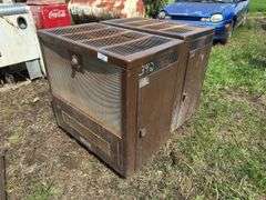 Pair of Atlanta Stove Works Model 240 Homesteader Wood Circulators