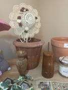 Eclectic Assortment: Figurine, Candle, Flower Pots, and More