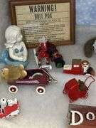 Dolls, Stuffed Animals and Miniatures-Contents ONLY Display Case NOT INCLUDED