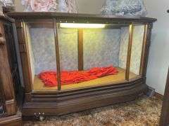 Console TV converted to lighted Display Cabinet