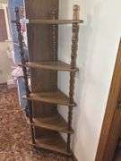 Wooden Corner Display Shelf