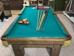 Slate Billiards Table with Accessories