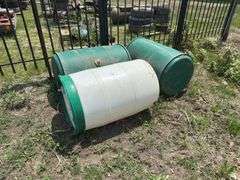 Three Assorted Plastic Drums