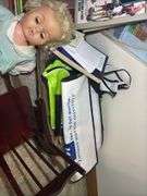 Books, Doll, and Miniature Rocking Chair