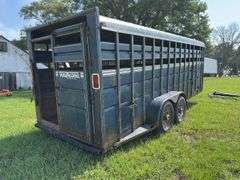 TravAlong Livestock Trailer, 1991 Gooseneck, 20ft x 82in