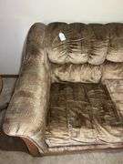 Upholstered Sofa with Wooden Accents