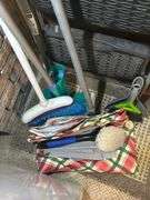 StepRight by Werner Step Stool, Cleaning Supplies and Shelf Contents