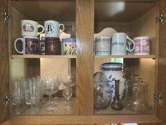 Variety of Cups, Glasses, and Canisters