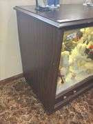 Console TV converted to Lighted Display Cabinet-NO CONTENTS