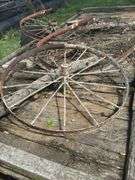 Farm Utility Trailer with Metal Wheels