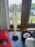 Mixed Collection: Uncle Sam Figure, Ford Mustang, Clock, Candle, and Figurine