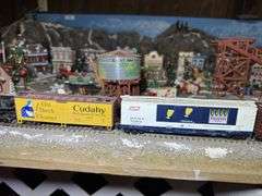 HO Scale Model Train Set on Display Table