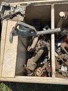 Metal Storage cabinet with Hand Tools and Parts