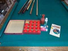 Slate Billiards Table with Accessories