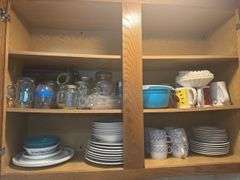 Mixed Lot of Kitchenware: Jars, Dishes, and More