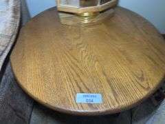 Round Wooden Lamp Table