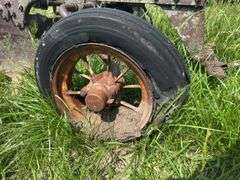 John Deere 3 bottom pull type plow, spoke wheels