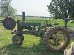 John Deere Unstyled A with Buzz Saw attachment, 1938