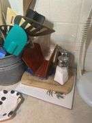 Assorted Kitchen Utensils, Salt & Pepper Shakers, Sharp Clock, and More
