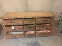 Large Wooden Dresser with Nine Drawers