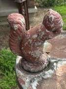 Concrete Garden Bird Bath with Squirrel