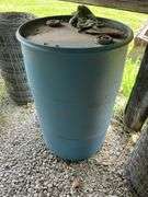 Blue Plastic 55 Gallon Drum