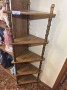 Wooden Corner Display Shelf