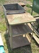 Vintage Style Speed Queen Wash Tub and 3 tier metal rolling cart