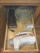 Assorted Kitchen Appliances: Sunbeam Mixer, Braun Hand Blender and Avo Cutter