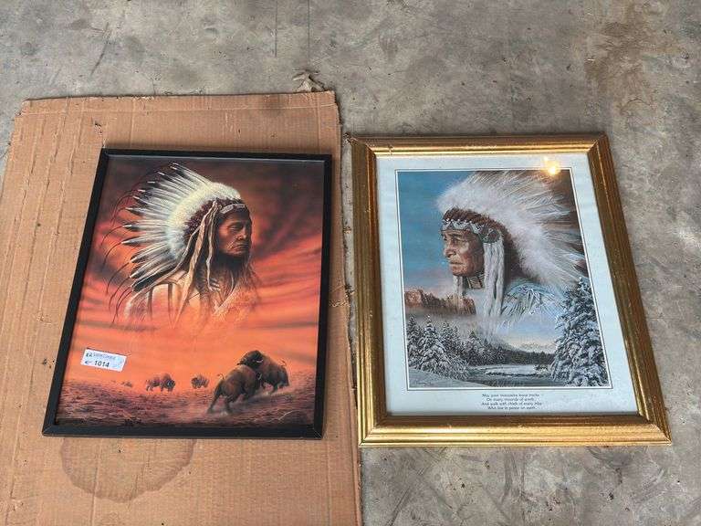 Two Framed Native American Art Prints, Both Signed and Dated 1994 image