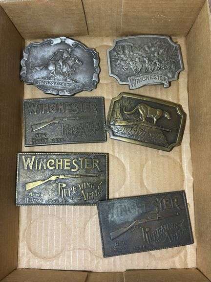 Lot of (6) Winchester Belt Buckles image
