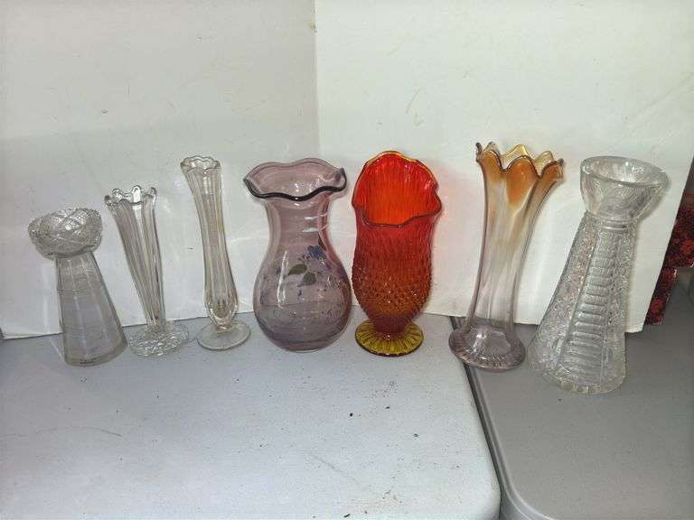 Group of Decorative Glass Vases image