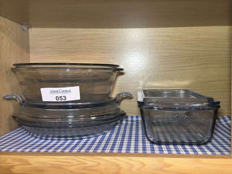 Fire King Blue Glass Baking Dishes image