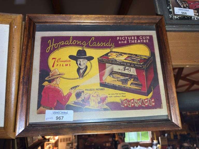 Hopalong Cassidy Auto-Magic Picture Gun Framed Advertisement image