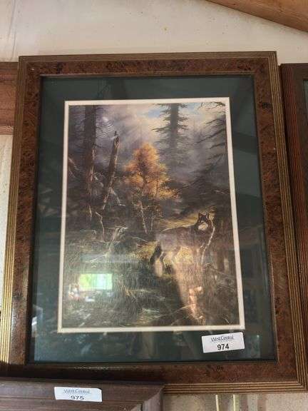 Framed "Wolf in the Woods" Print by Reichardt image