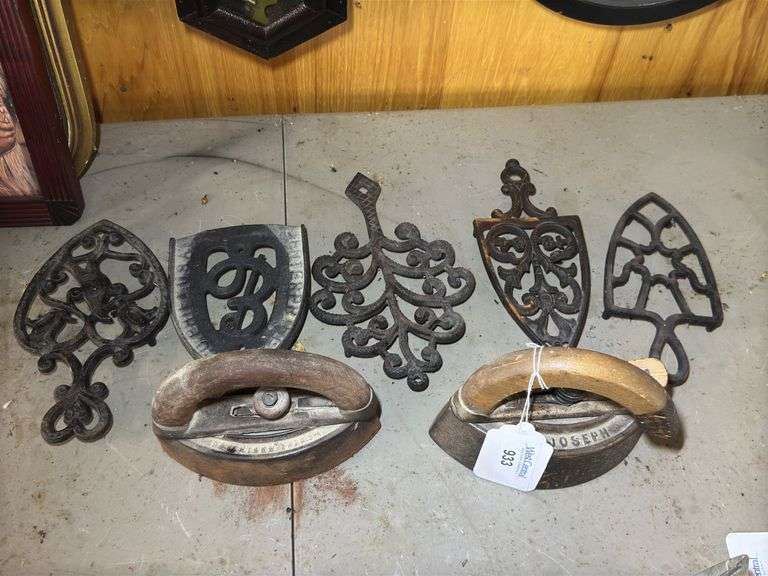 Lot of Flat Irons and Trivets image