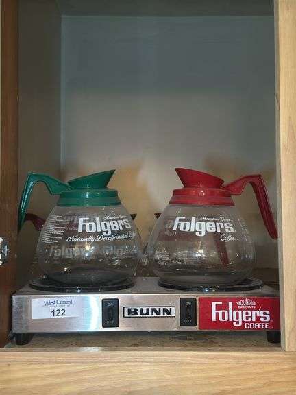 BUNN Coffee Warmer with Folgers Glass Carafes image